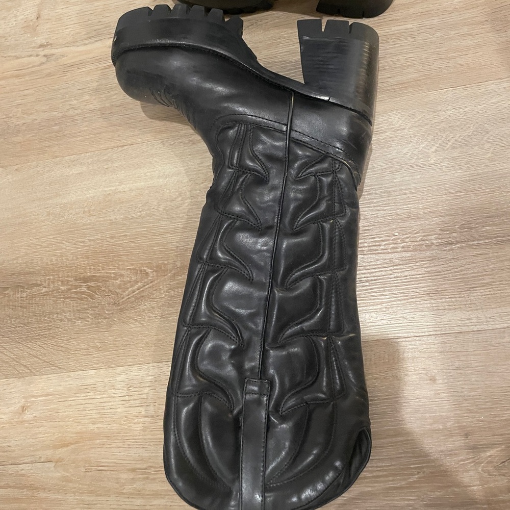 Black cowboy boot
